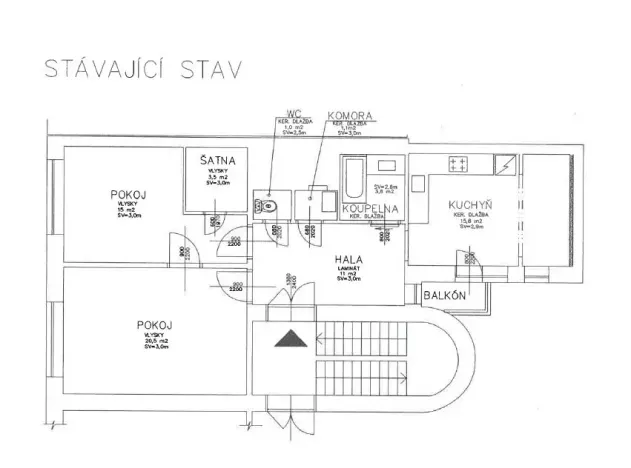 Prodej bytu 2+1, Ostrava, Masná, 78 m2