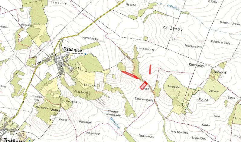 Prodej pole, Džbánice, 6896 m2