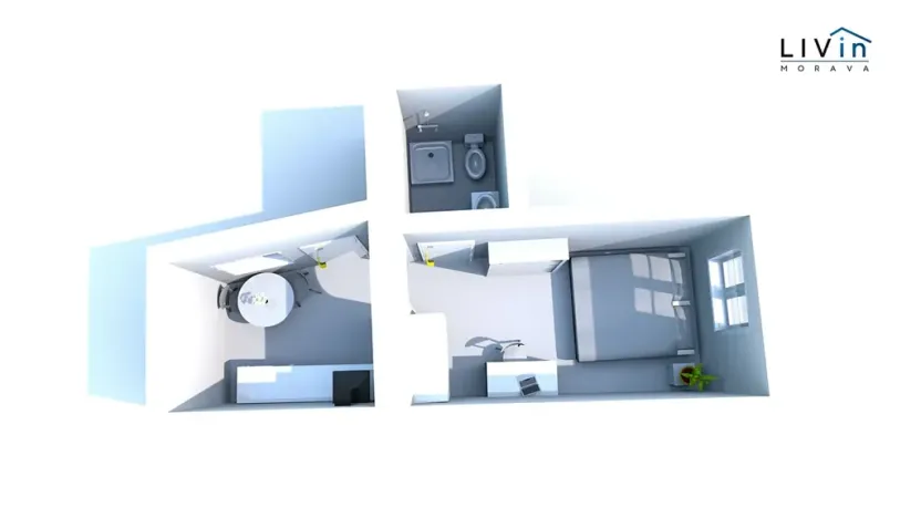 Pronájem bytu 1+1, Olomouc, Kapucínská, 23 m2