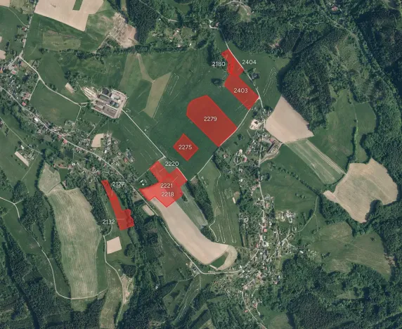 Prodej podílu louky, Jílové u Držkova, 29340 m2