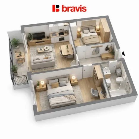 Prodej bytu 3+kk, Lipůvka, 60 m2