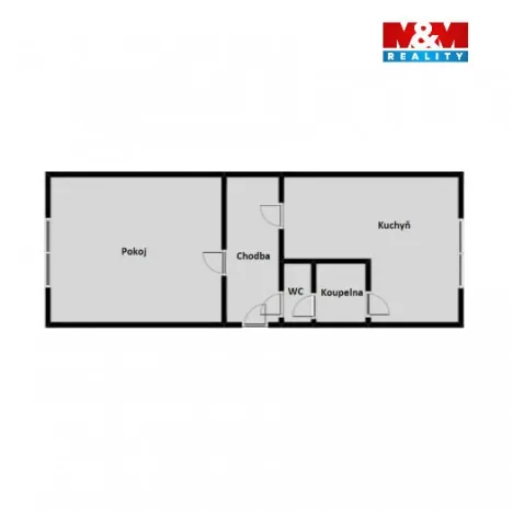 Pronájem bytu 1+1, Chomutov, Jirkovská, 35 m2