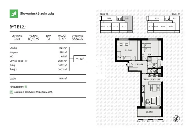 Prodej bytu 3+kk, Olomouc, Loudova, 80 m2