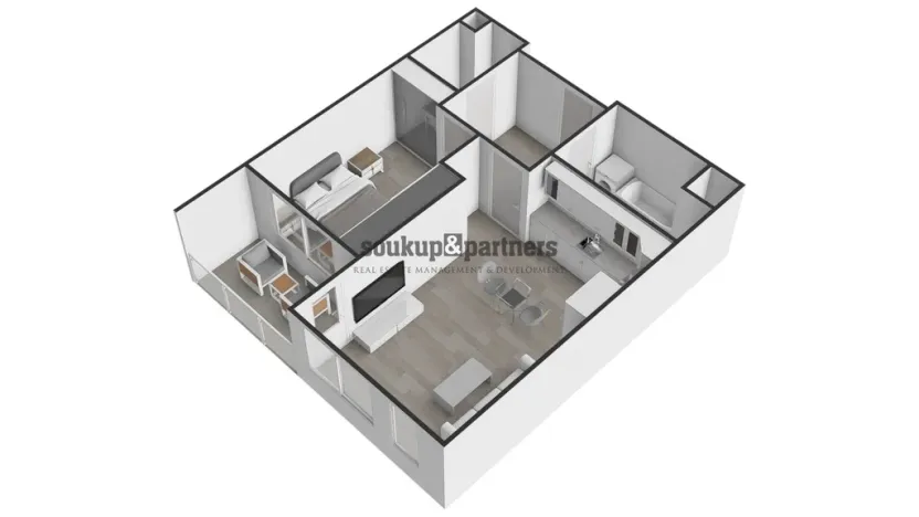 Prodej bytu 2+kk, Praha - Ruzyně, Stočesova, 54 m2