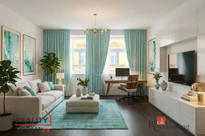 Pronájem bytu 2+kk, Praha - Žižkov, Roháčova, 56 m2