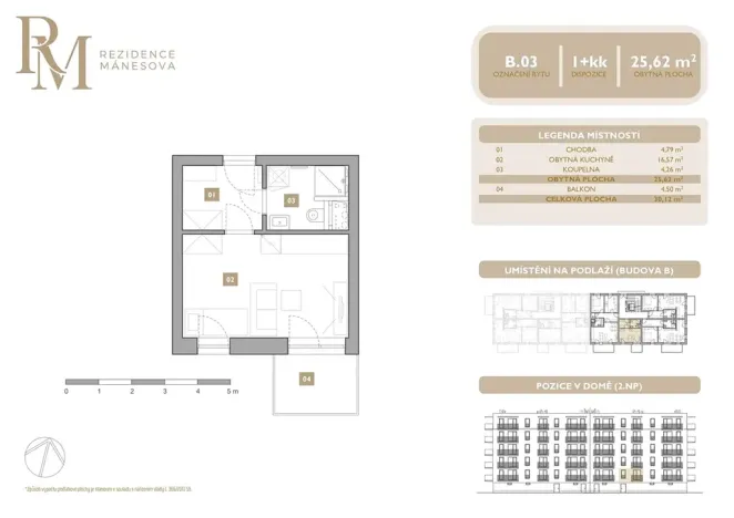 Prodej bytu 1+kk, Lipník nad Bečvou, Mánesova, 25 m2