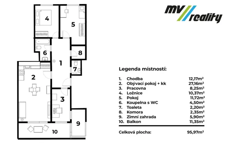 Prodej bytu 4+kk, Lysá nad Labem, Zahradní, 78 m2