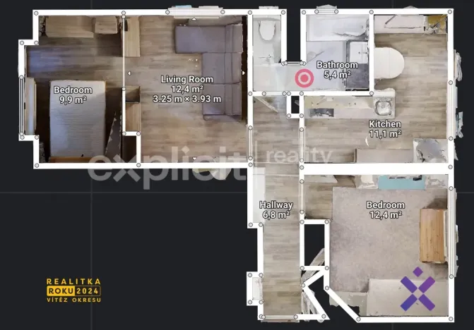 Pronájem bytu 2+1, Zlín, Mokrá II, 65 m2