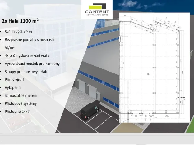 Pronájem skladu, České Budějovice - České Budějovice 4, Pekárenská, 1100 m2