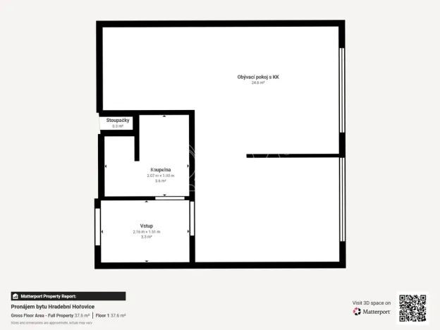 Pronájem bytu 1+kk, Hořovice, Hradební, 33 m2