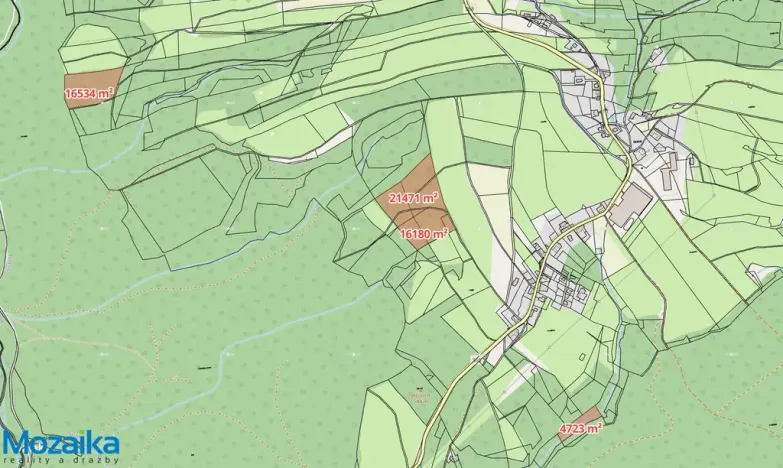 Prodej lesa, Strážná, 58908 m2