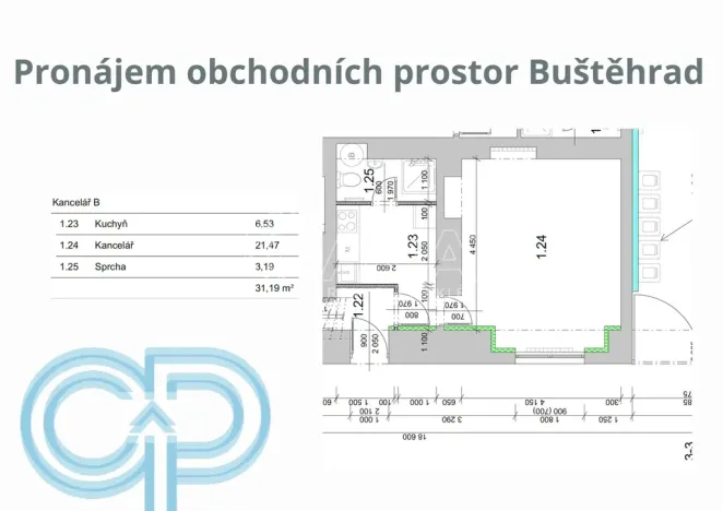 Pronájem obchodního prostoru, Buštěhrad, Žižkova, 31 m2