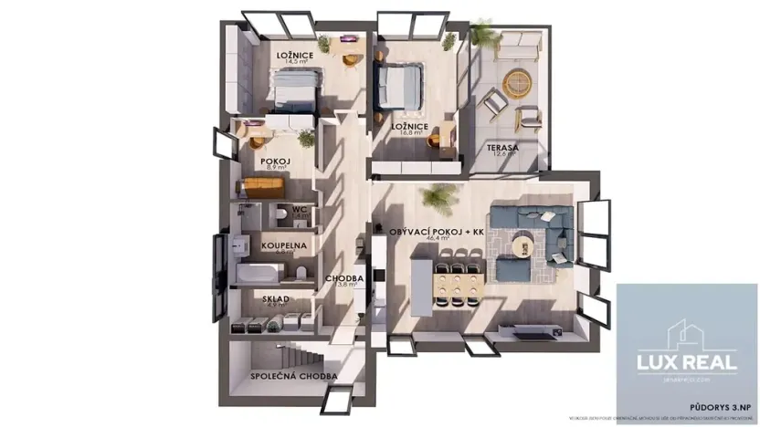 Prodej bytu 4+kk, Šlapanice, 114 m2