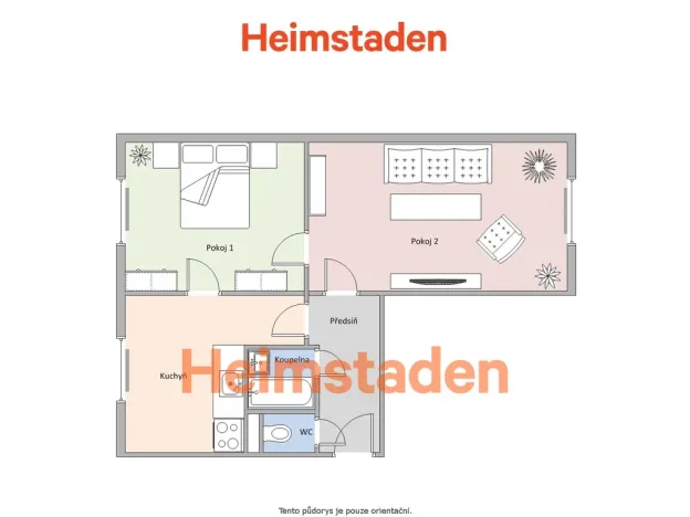 Pronájem bytu 2+1, Ostrava - Moravská Ostrava, Sokolská třída, 53 m2