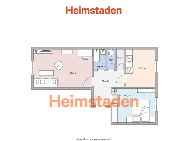Pronájem bytu 2+1, Ostrava - Moravská Ostrava, Zborovská, 57 m2