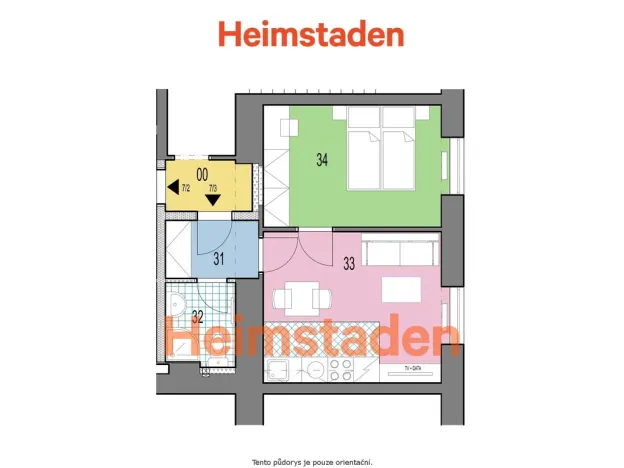 Pronájem bytu 1+1, Karviná - Nové Město, Fučíkova, 27 m2