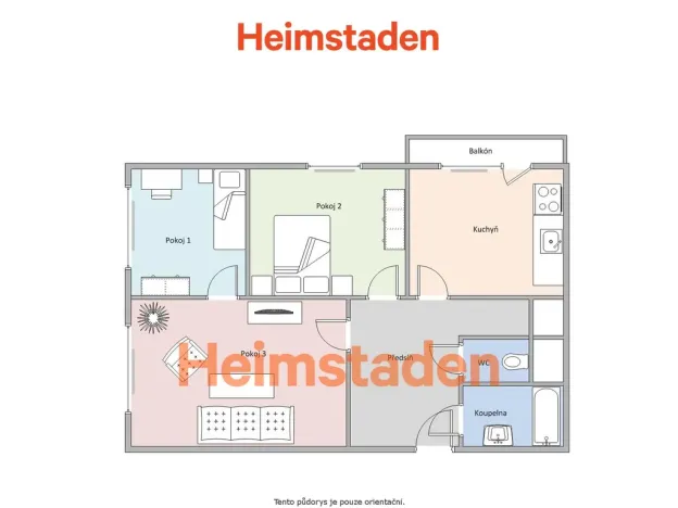 Pronájem bytu 3+1, Karviná - Mizerov, Studentská, 65 m2