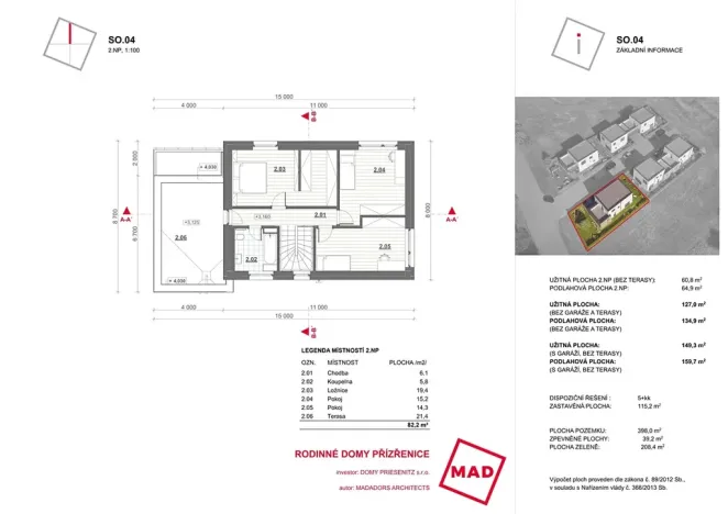 Prodej rodinného domu, Brno, Modřická, 160 m2