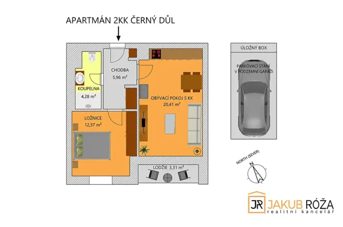Prodej bytu 2+kk, Černý Důl, 43 m2