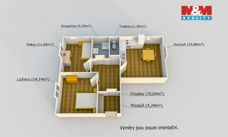 Prodej bytu 3+kk, Stod, Krandova, 67 m2