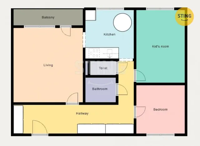 Pronájem bytu 3+1, Hodonín, Jižní, 63 m2