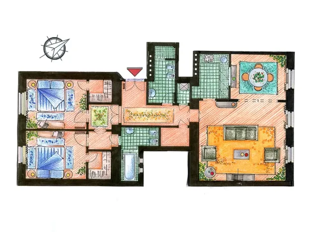 Pronájem bytu 3+kk, Praha - Nové Město, Odborů, 104 m2