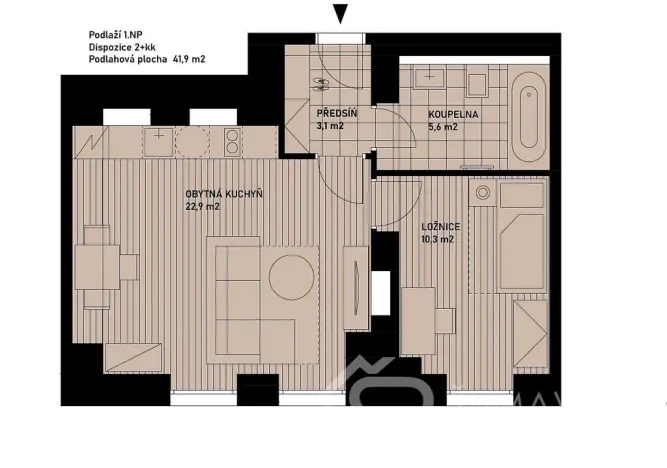 Prodej bytu 2+kk, Čachrov - Javorná, 45 m2