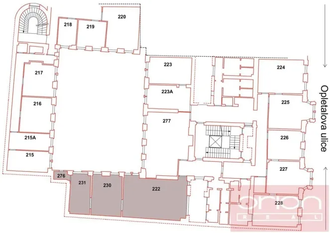 Pronájem kanceláře, Praha - Nové Město, Opletalova, 91 m2