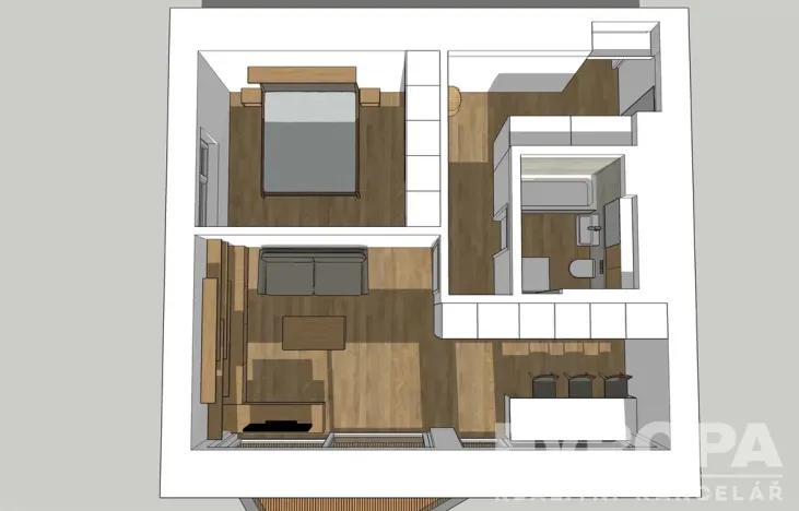 Pronájem bytu 2+kk, Praha - Smíchov, Podbělohorská, 57 m2