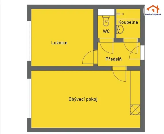 Pronájem bytu 2+kk, České Budějovice, Papírenská, 38 m2