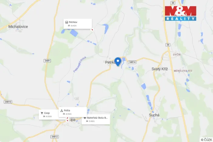 Prodej pozemku pro bydlení, Lípa - Petrkov, 1247 m2