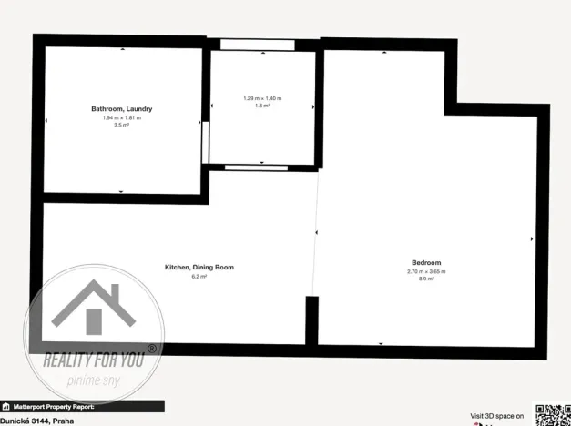 Pronájem bytu 1+kk, Praha - Záběhlice, Dunická, 18 m2