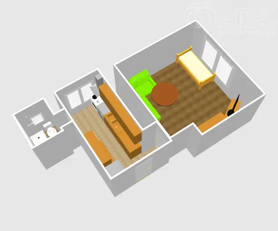 Pronájem bytu 1+1, Ivanovice na Hané, Husova, 34 m2