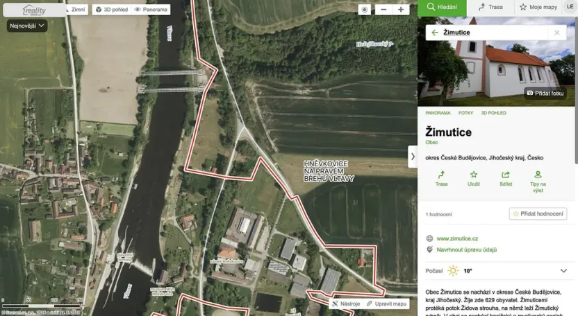 Prodej louky, Týn nad Vltavou, Hněvkovice na pravém břehu Vlt., 1648 m2