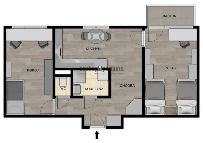 Prodej bytu 2+1, Praha - Smíchov, U Mrázovky, 49 m2