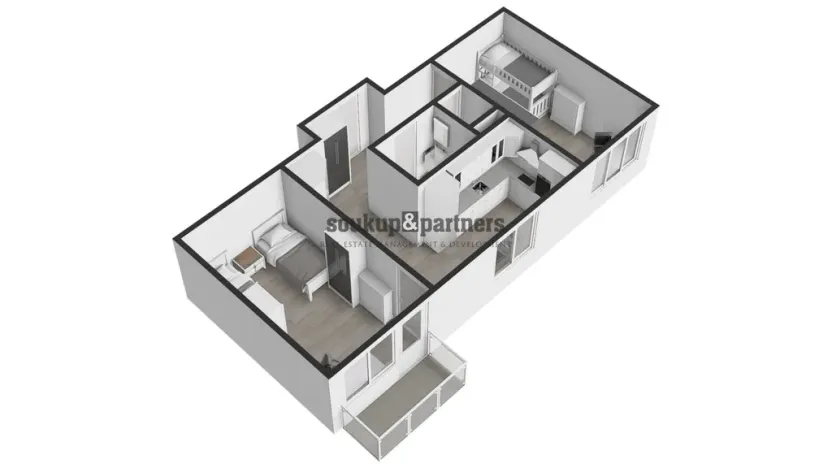 Prodej bytu 2+1, Praha - Smíchov, U Mrázovky, 52 m2