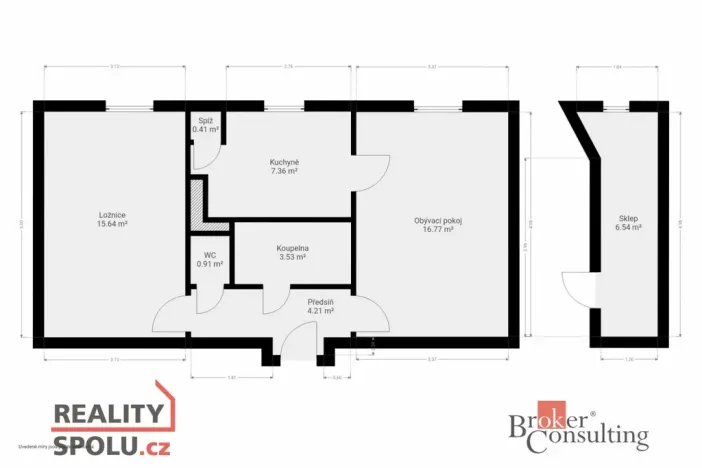 Pronájem bytu 2+1, Stříbro, Gagarinova, 48 m2
