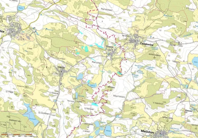 Prodej pole, Velký Bor - Slivonice, 72131 m2