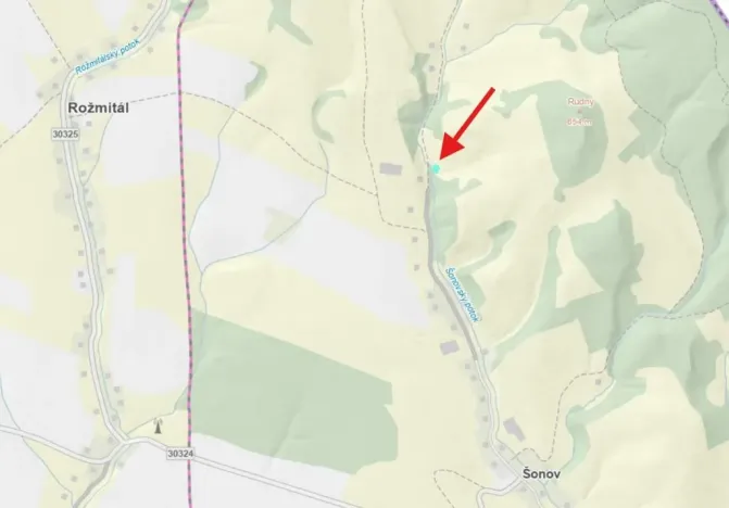 Prodej pole, Šonov, 723 m2