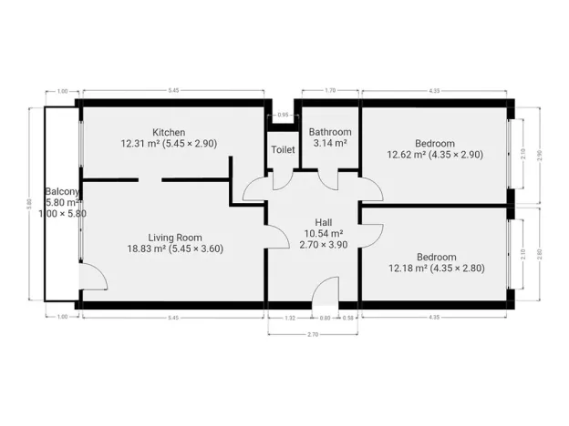 Pronájem bytu 3+1, Praha - Chodov, Malenická, 70 m2