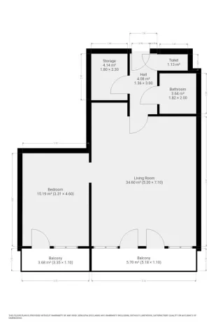 Pronájem bytu 2+kk, Praha - Letňany, Kostomlatská, 64 m2