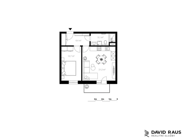 Prodej bytu 2+kk, Bystřice nad Pernštejnem, Forota, 45 m2