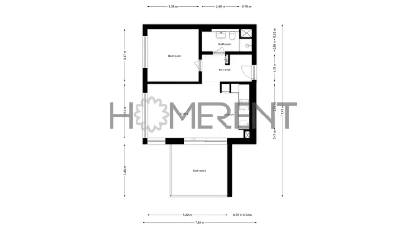 Pronájem bytu 2+kk, Černošice, Ke Hřišti, 55 m2
