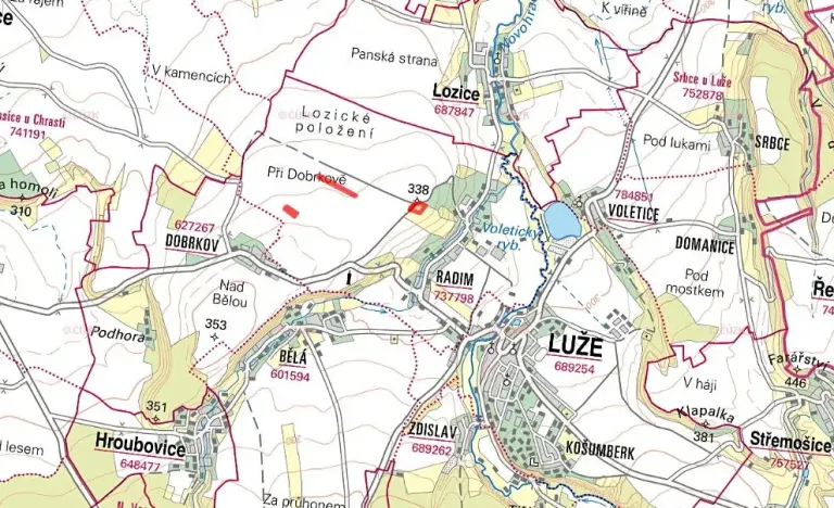 Prodej pole, Luže, 18342 m2