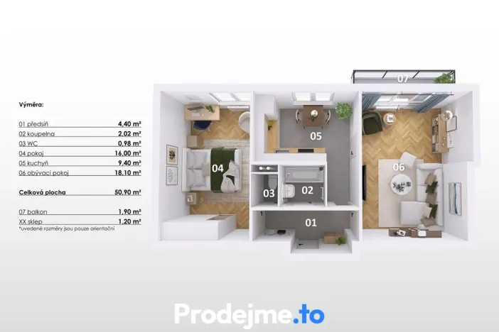 Prodej bytu 2+1, Znojmo, 17. listopadu, 51 m2