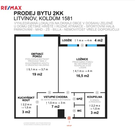 Prodej bytu 2+kk, Litvínov - Horní Litvínov, Koldům, 49 m2