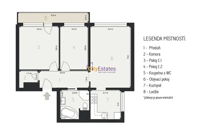 Pronájem bytu 3+1, Praha - Smíchov, Churáňovská, 71 m2