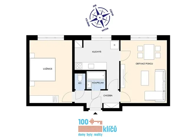 Prodej bytu 2+1, Praha - Záběhlice, Malovická, 53 m2