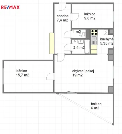 Prodej bytu 3+1, Praha - Nusle, K podjezdu, 60 m2