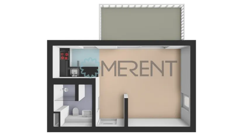 Pronájem bytu 1+kk, Černošice, Ke Hřišti, 33 m2